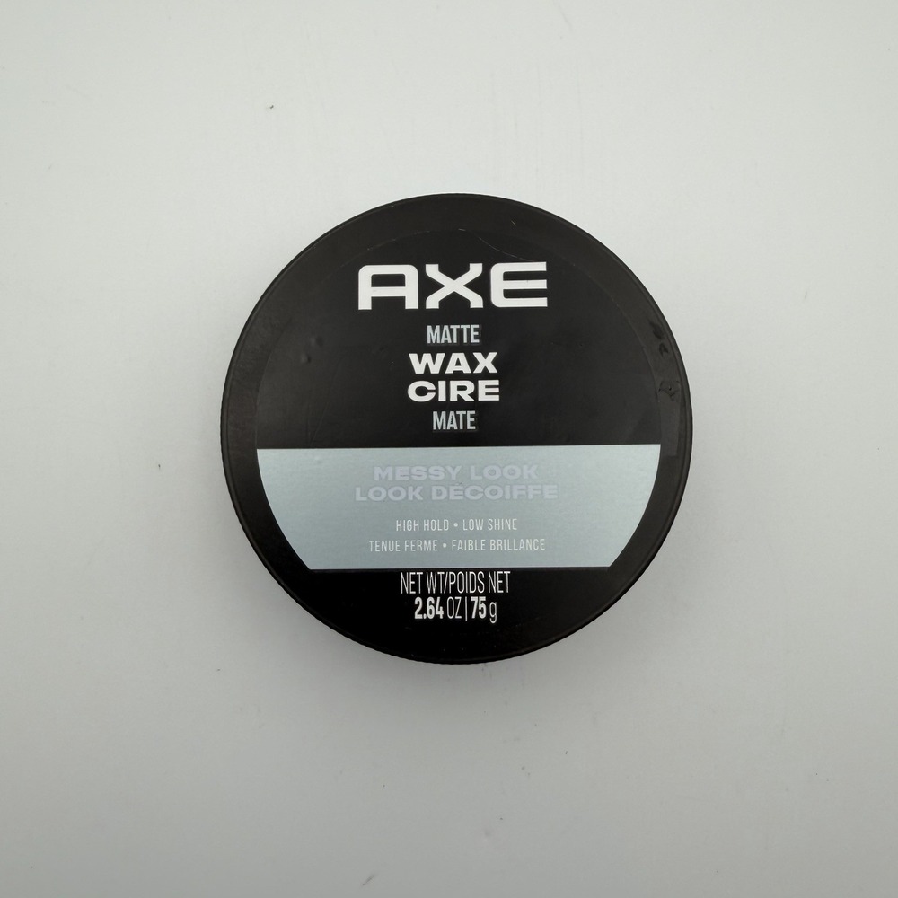 Axe Hair Messy Look Matte Wax 2.64 Ounce Men's Styling Agent High Hold Low Shine